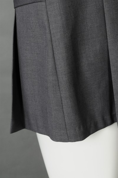 CH195 design grey pleated skirt for women's wear  supply invisible zipper pleated skirt  pleated skirt hk center detail view-4